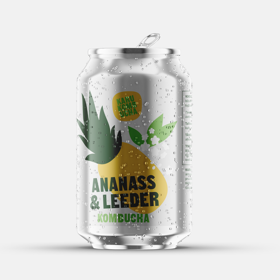 Ananass ja leeder Kombucha